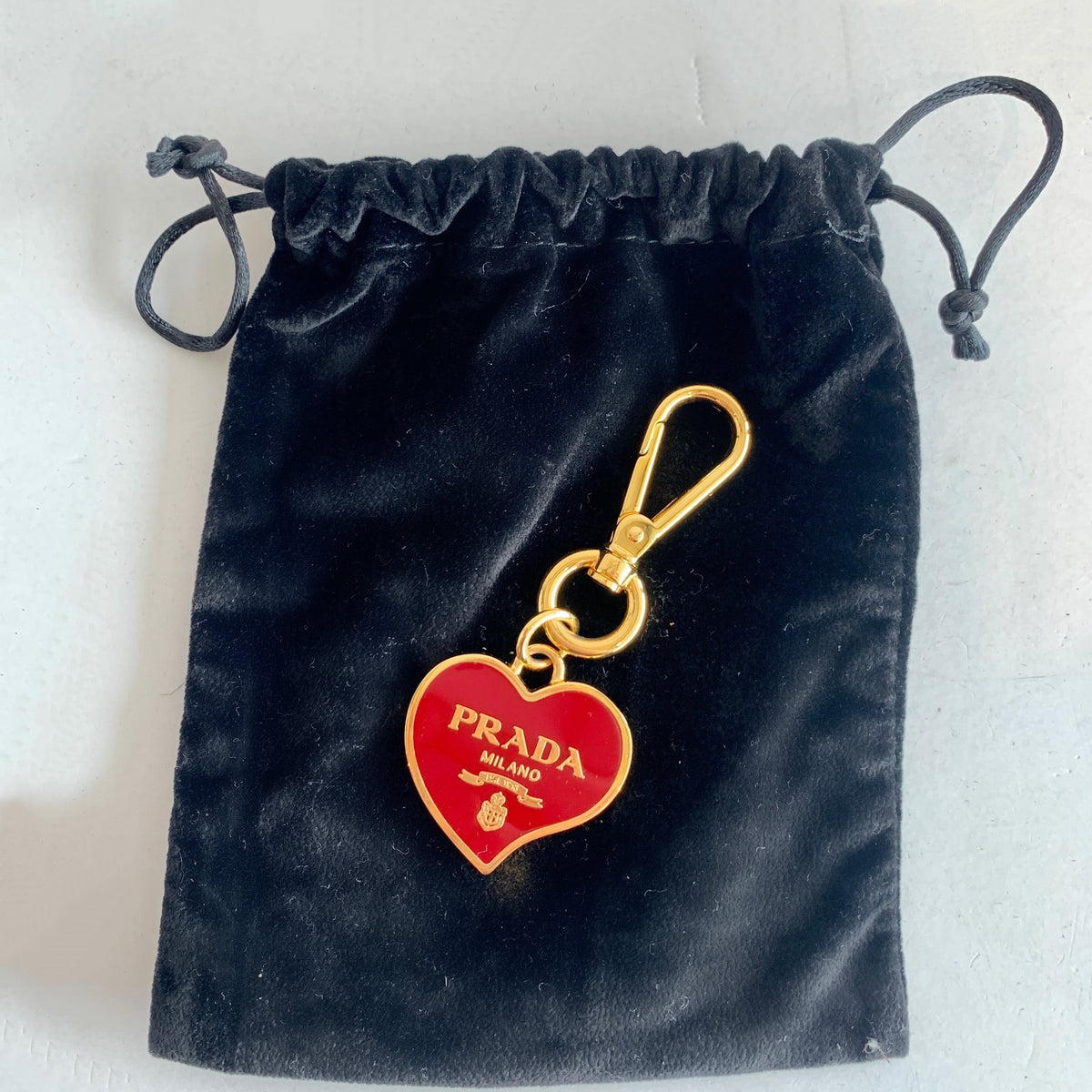 Prada Heart Keychain