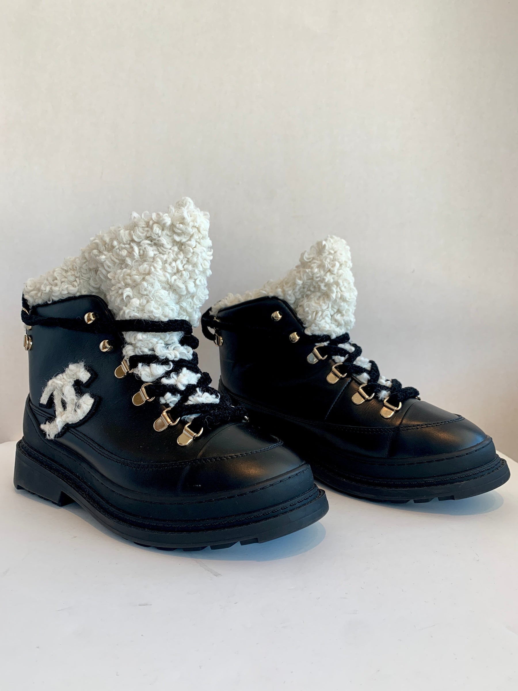 Chanel Sherpa Boots