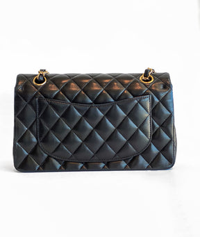 Chanel Quilted Lambskin Double Flap Bag Black