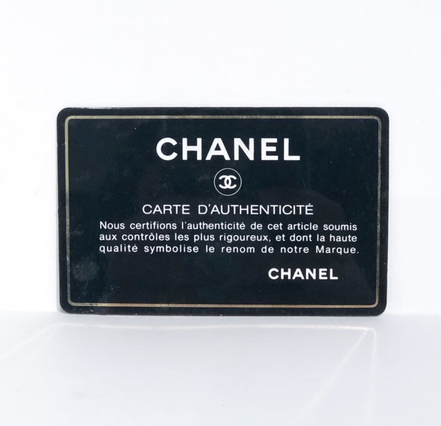 Chanel Petite Timeless Tote Bag Black Authentication Card 
