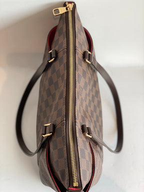 Louis Vuitton Totally PM Damier Ebene Top of Bag Zipper Closure 