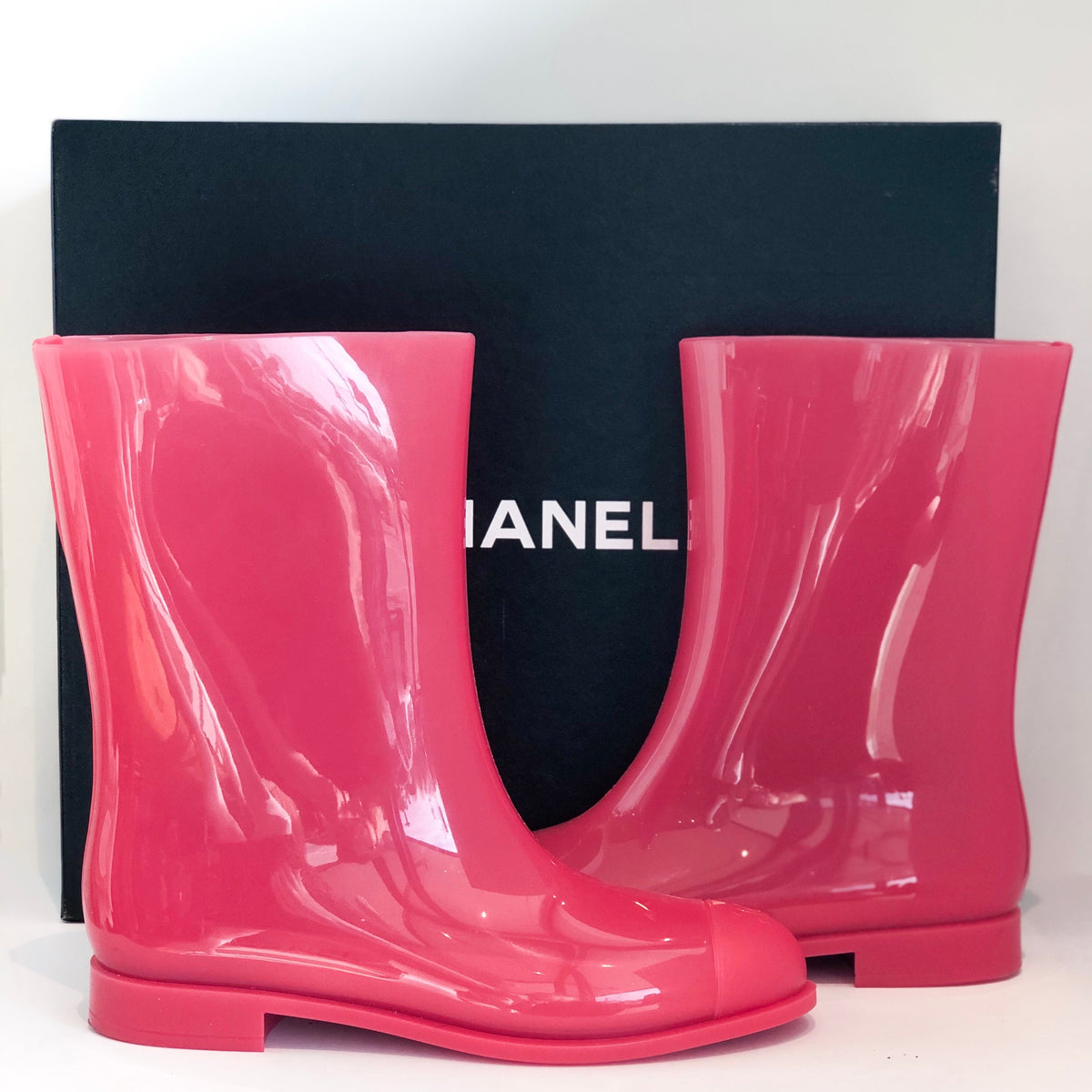 Chanel Rain Boots  dress. Raleigh Consignment