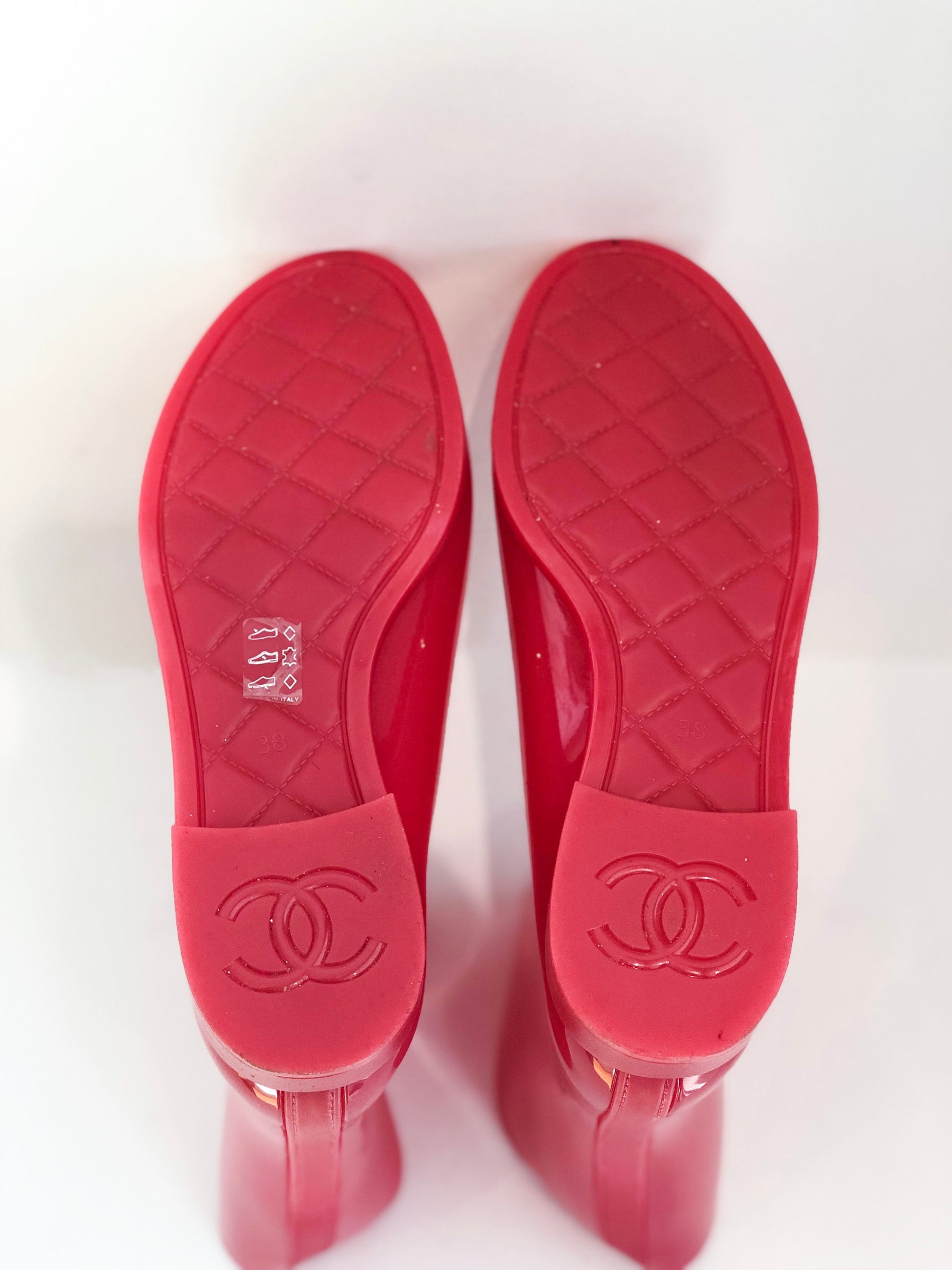 Chanel Pink Rain Boots