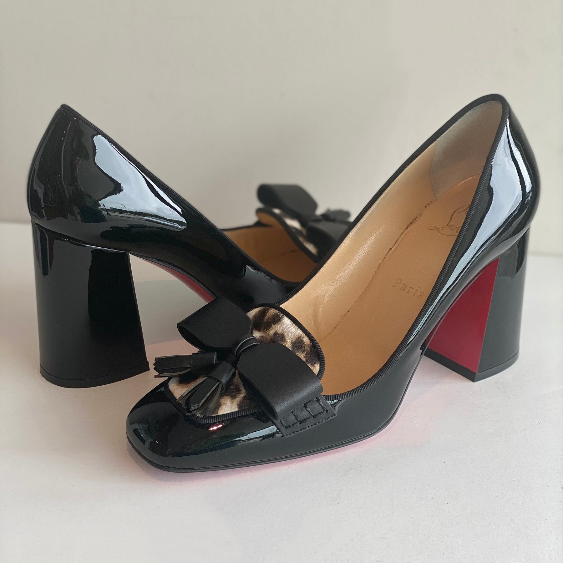 Christian Louboutin Patent Heeled Loafers