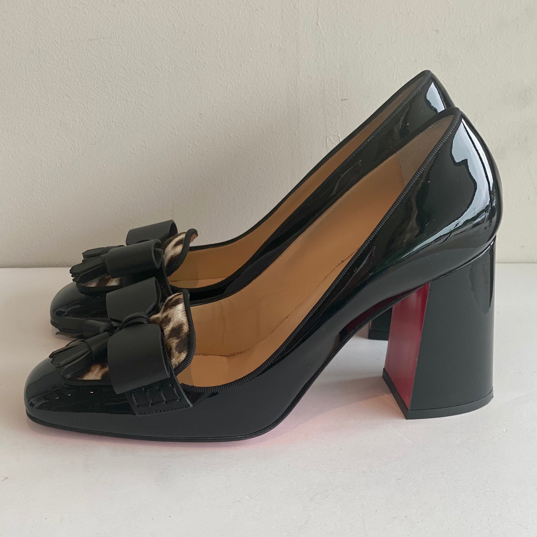 Christian Louboutin Patent Heeled Loafers