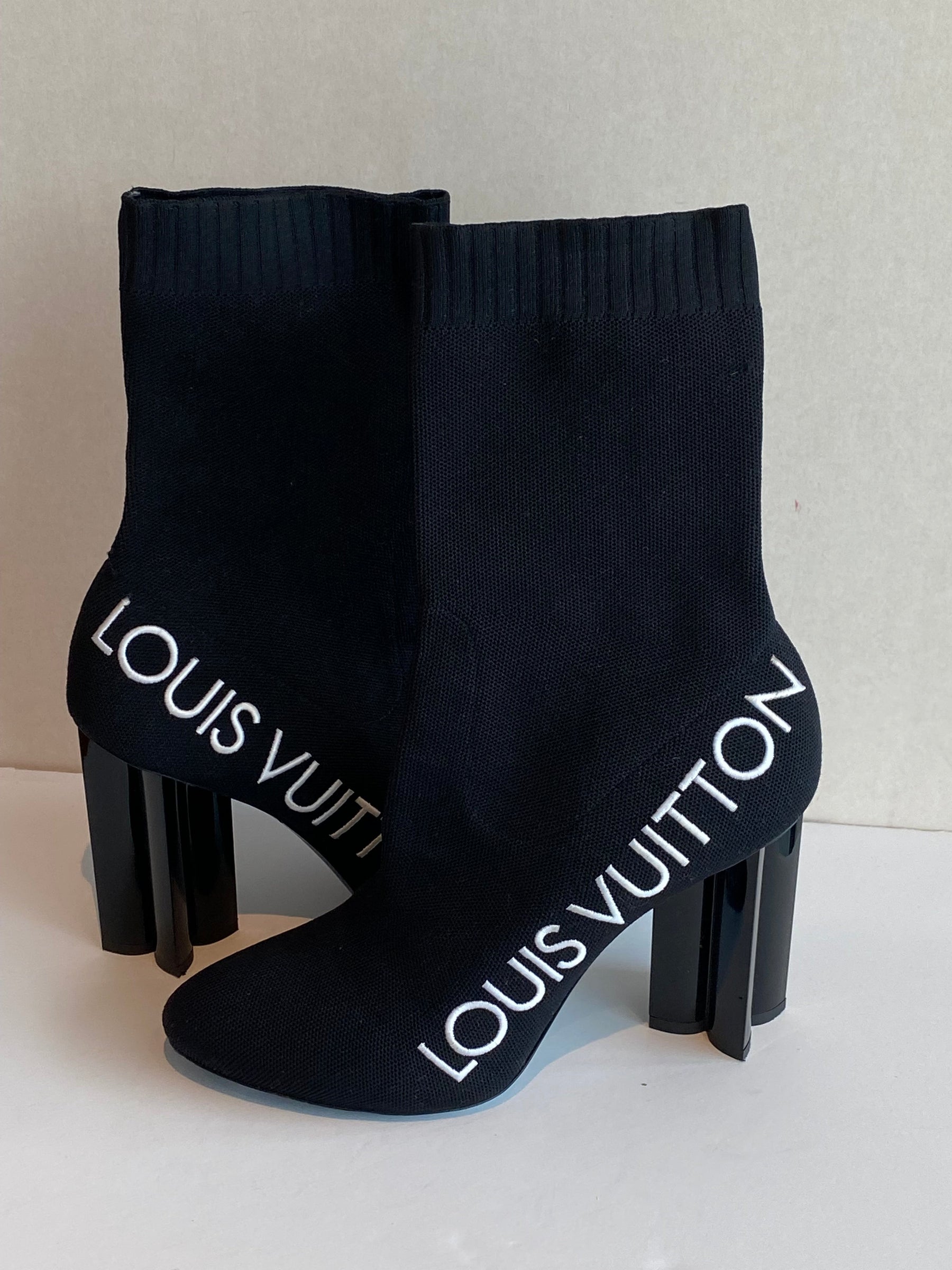 Louis Vuitton Silhouette Ankle Boots Heels Logo