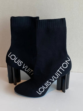 Louis Vuitton Silhouette Ankle Boots Heels Logo