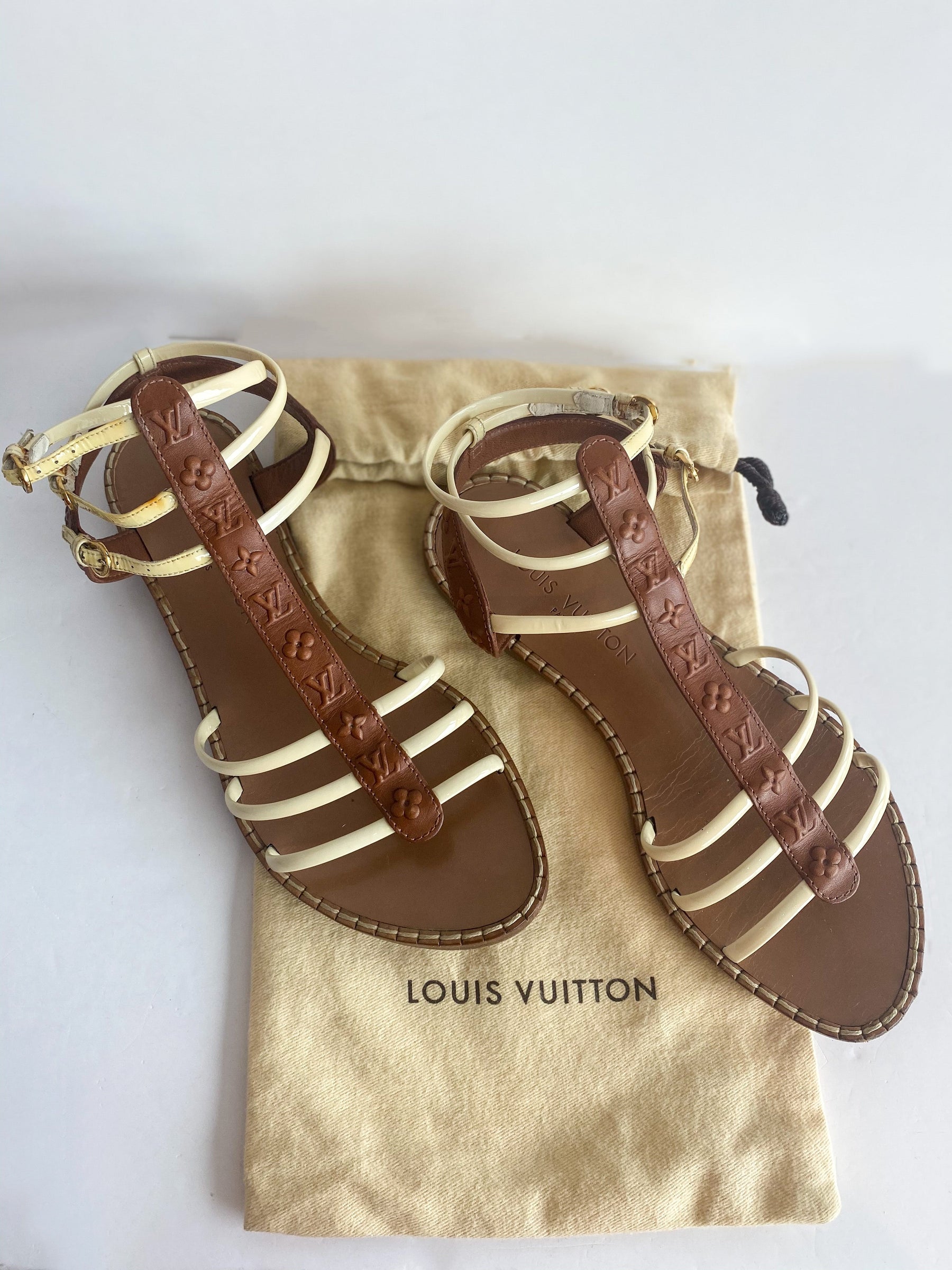 Louis Vuitton Leather Gladiator Sandals