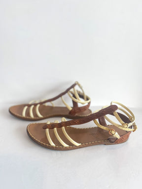 Louis Vuitton Leather Gladiator Sandals Sides