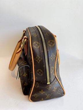 Louis Vuitton Manhattan PM Bag Monogram Canvas Side