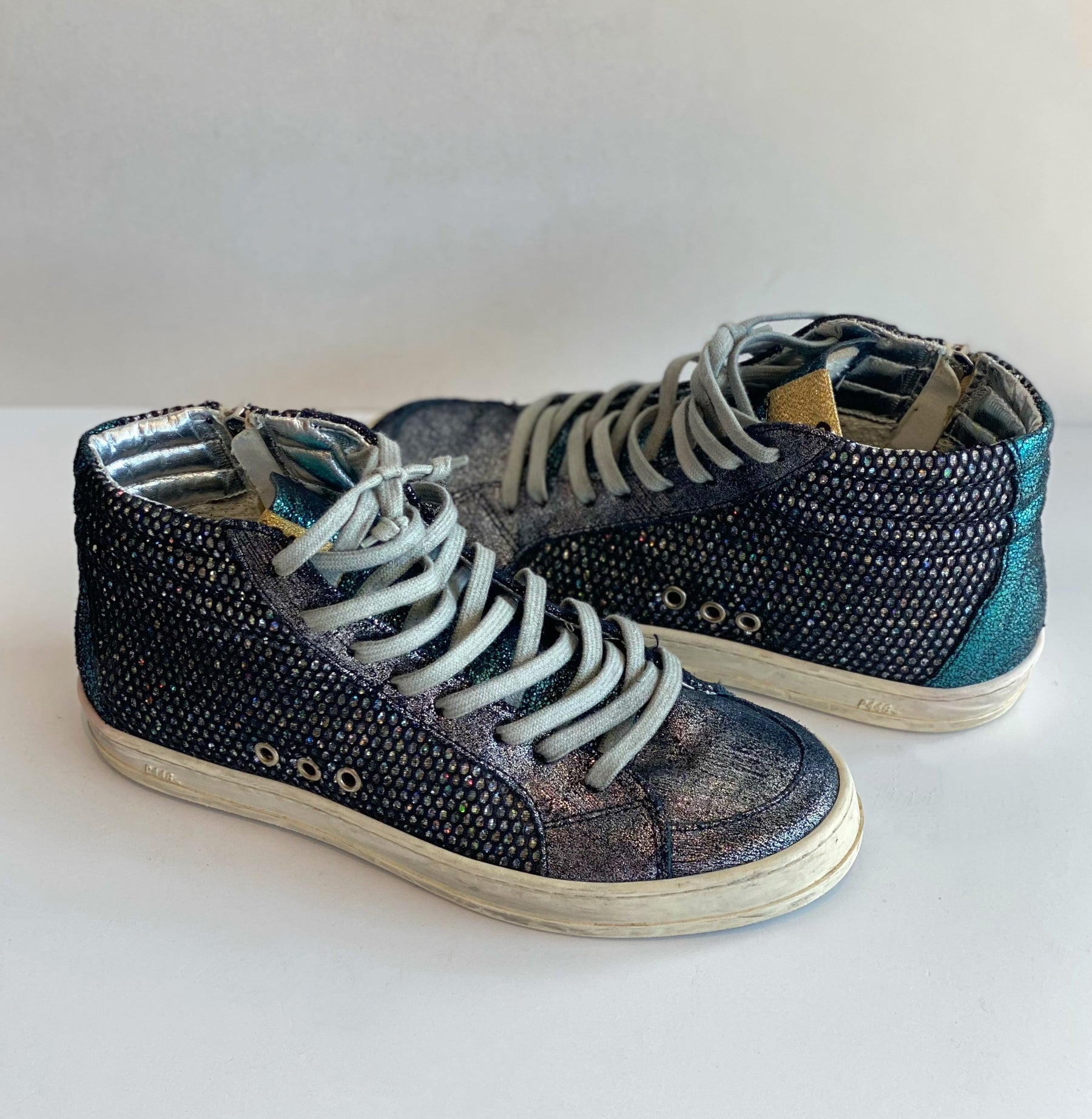 P448 High Top Glitter Sneakers - Main Image