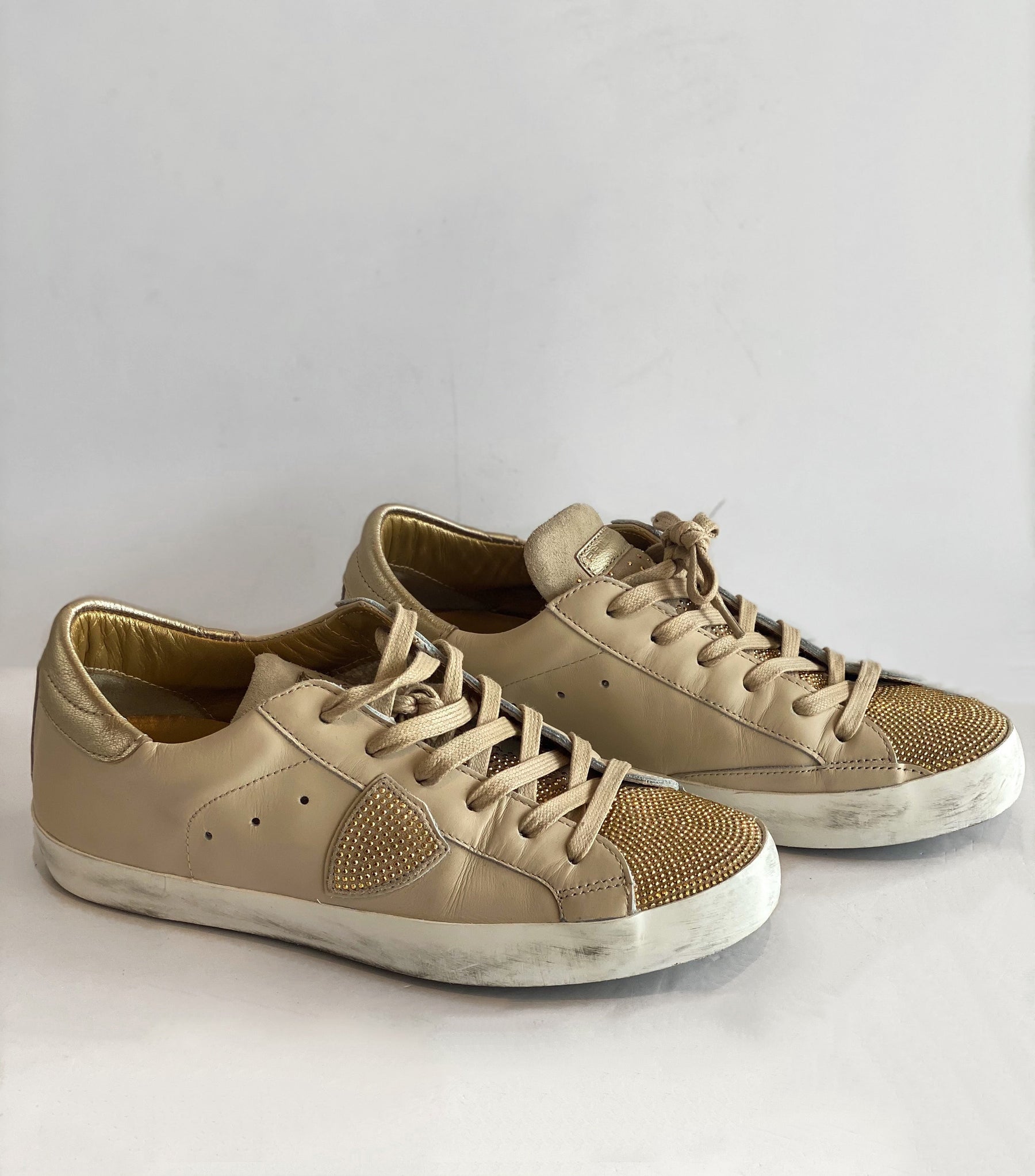 Philippe Model Leather Studded Sneakers side two