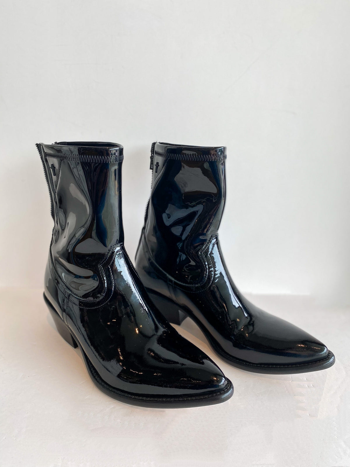 RtA Patent Boots Black
