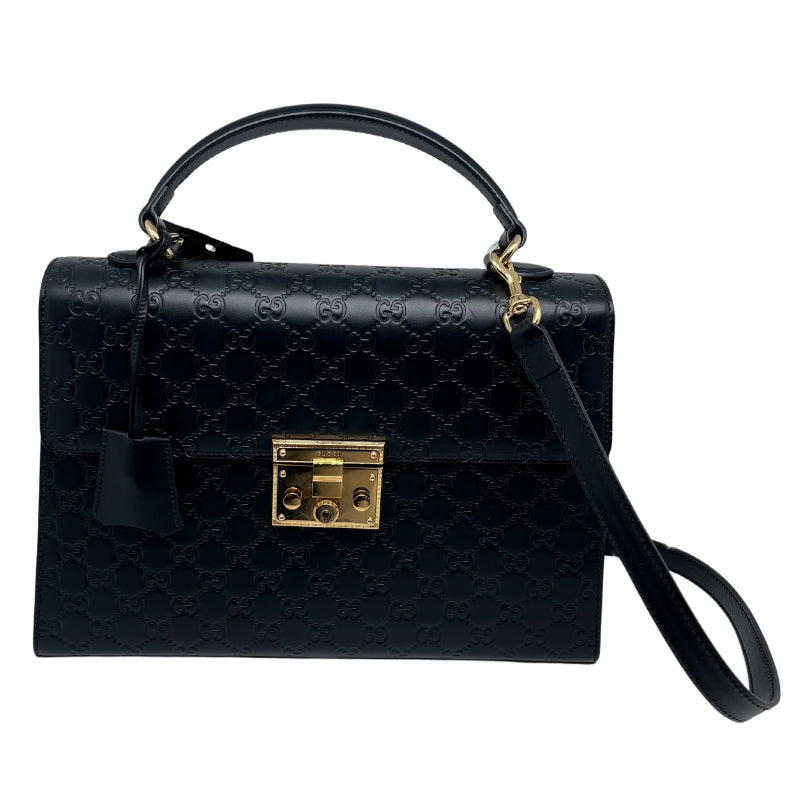 Gucci GG Signature Padlock Handle Bag front 
