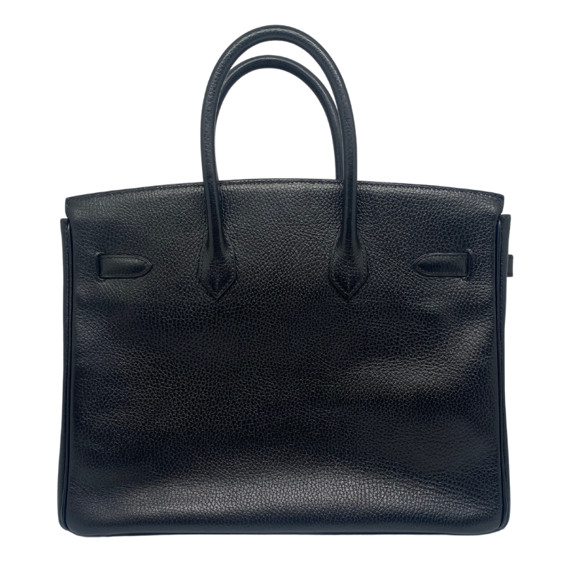 Hermès Ardennes Birkin 35, 35cm Birkin, Top Handle Bag, Noir Ardennes Leather, Gold-tone Hardware, Rolled Handles, Leather Lining, Dual Interior Pockets, Turn-lock Closure, Protective Feet At Base, condition excellent