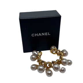 Chanel Faux Pearl Charm Cuff
