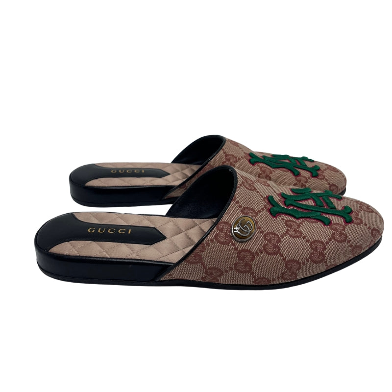 Gucci LA Dodgers GG Canvas Mules Side