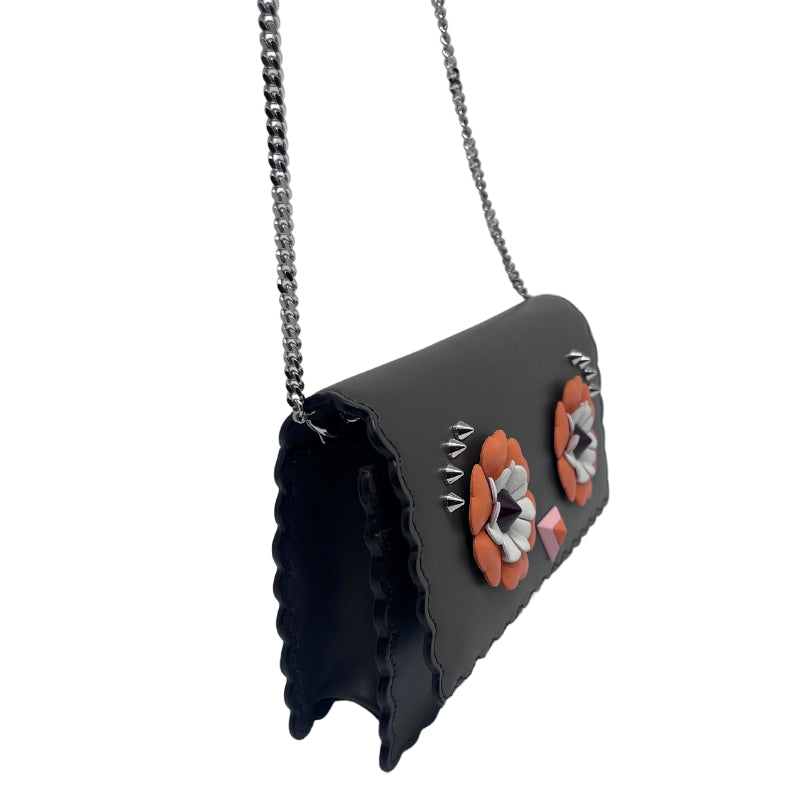 Fendi Hypnoteyes Wallet on Chain Embellished Leather