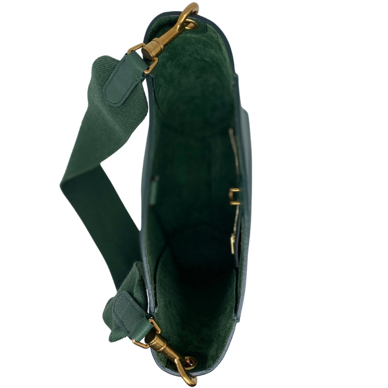 Celine Small Seau Sangle Bucket Bag Interior Suede Interior Dual Pockets Clasp Closure At Top