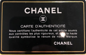 Chanel Flap Bag Brown Authentication Card