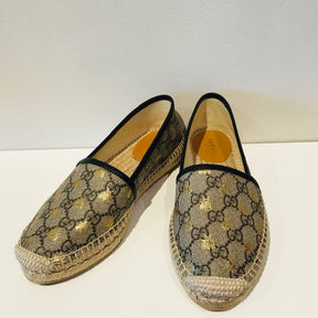 Gucci Flat Pilar GG Espadrille with Bees