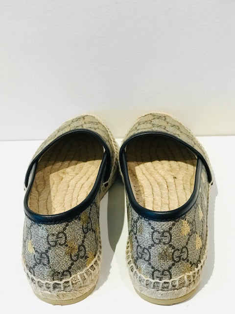 Gucci Flat Pilar GG Espadrille with Bees