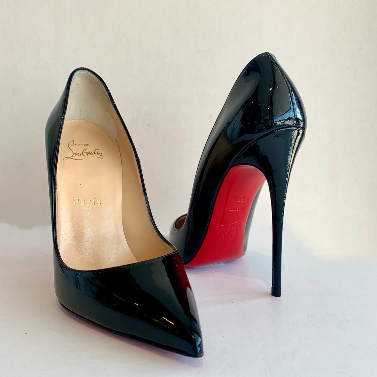 Christian Louboutin Metallic Red So Kate 120 Patent Leather Pumps