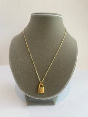 Designer Mini Lock Necklace