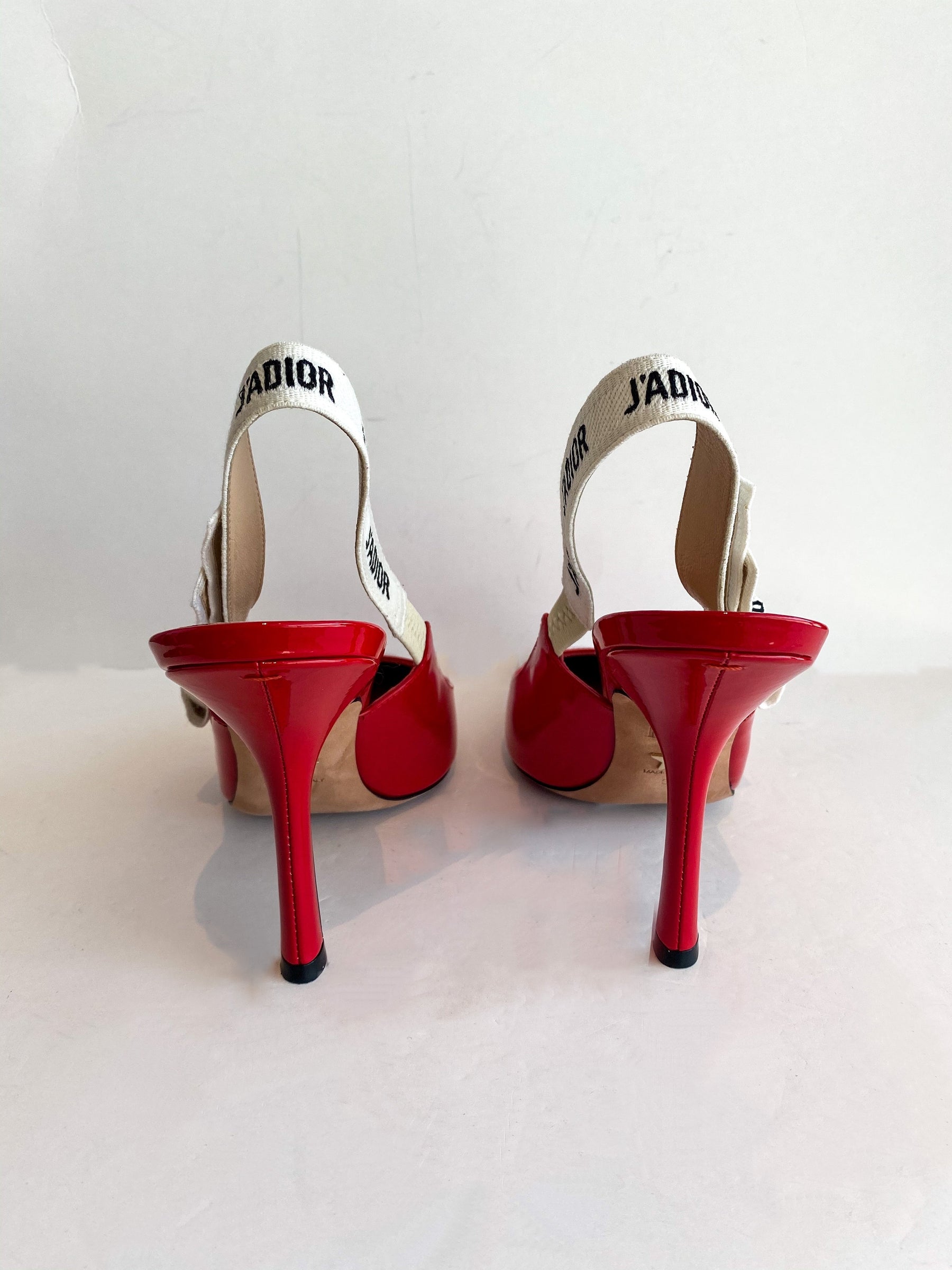 Dior J'Adior Heels Red Back of Heels