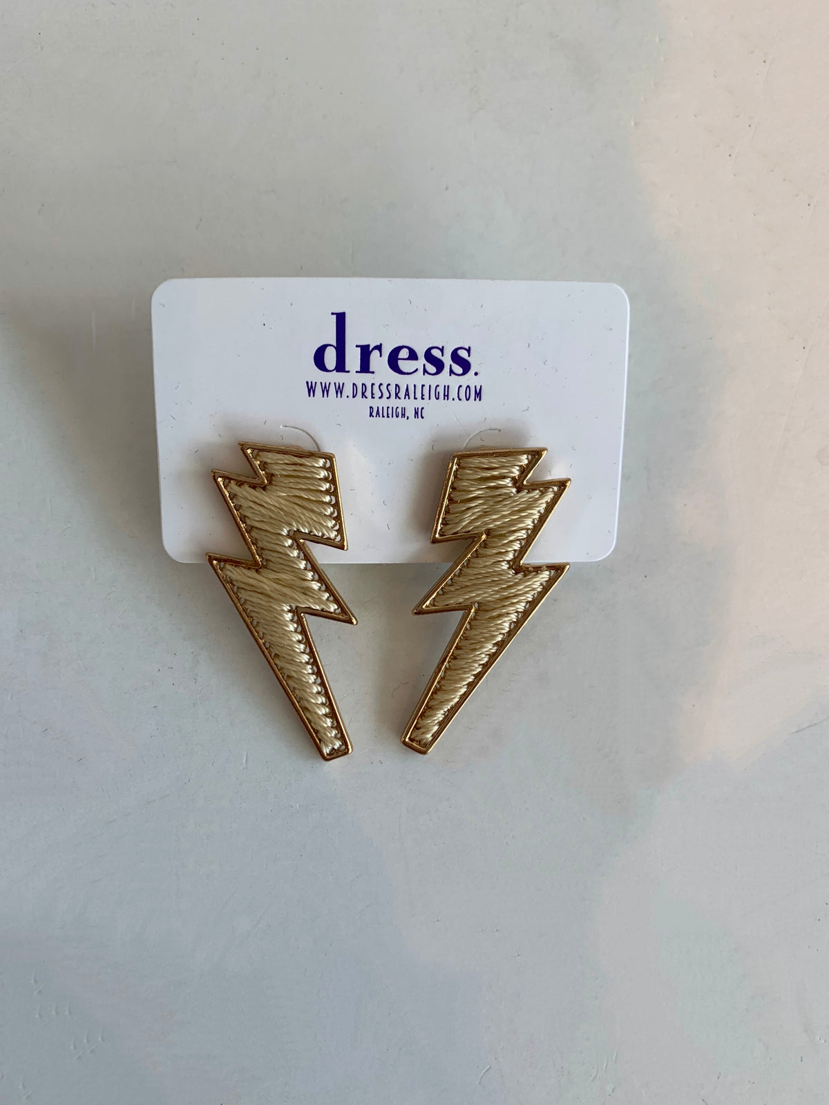lighting bolt thread earrings