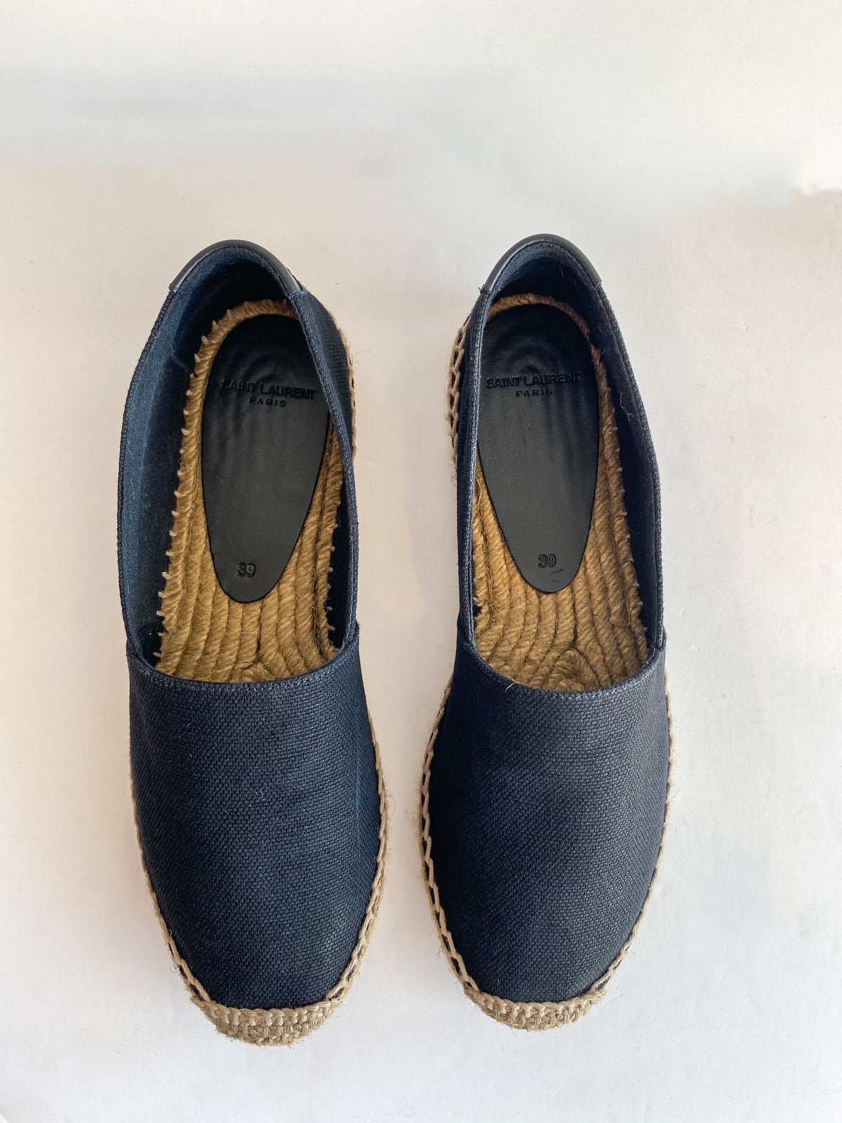 Saint Laurent Espadrilles Embroidered Black Top of Shoes
