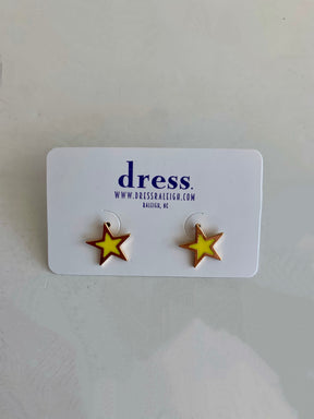 metal star earrings