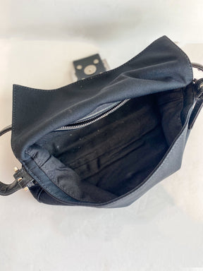 Fendi Baguette Shoulder Bag Black Inside of Bag