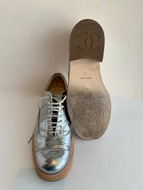 Chanel Metallic Oxford Shoes