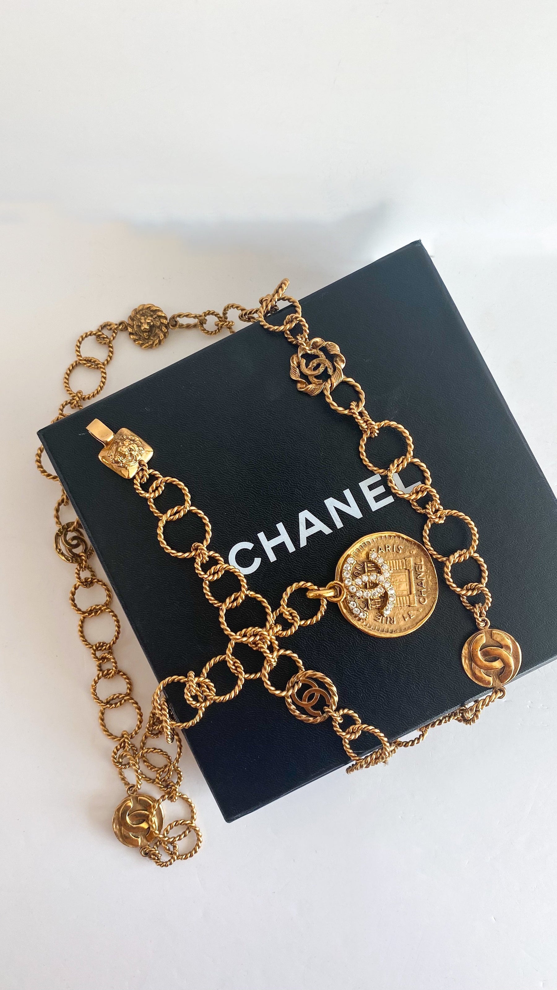 Chanel Chain Belt Gold with Box