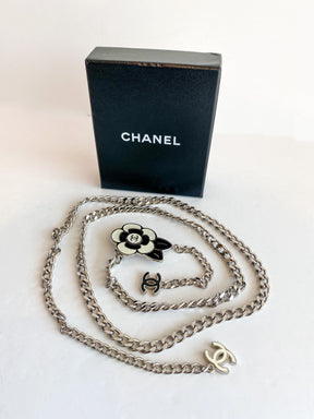 Chanel Chain Belt Silver with Box