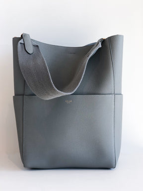 Celine Sangle Bucket Bag Gray 