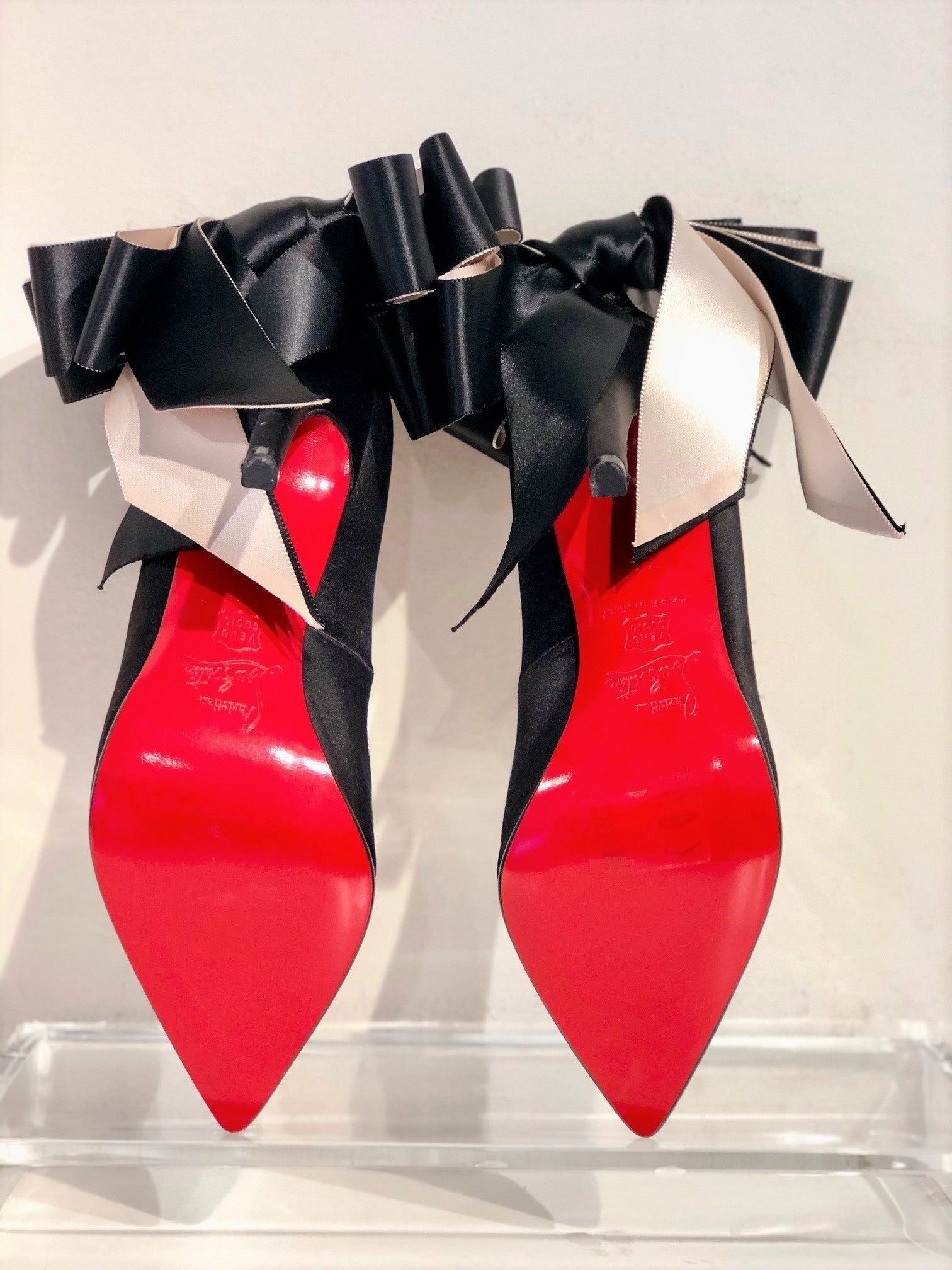 Christian Louboutin Anemone Satin Pumps - Main Image