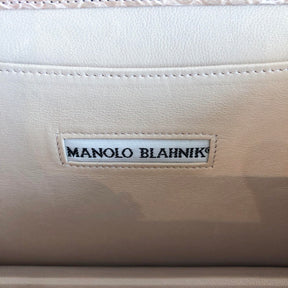 Manolo Blahnik Alligator Clutch With Strap Inside of Bag